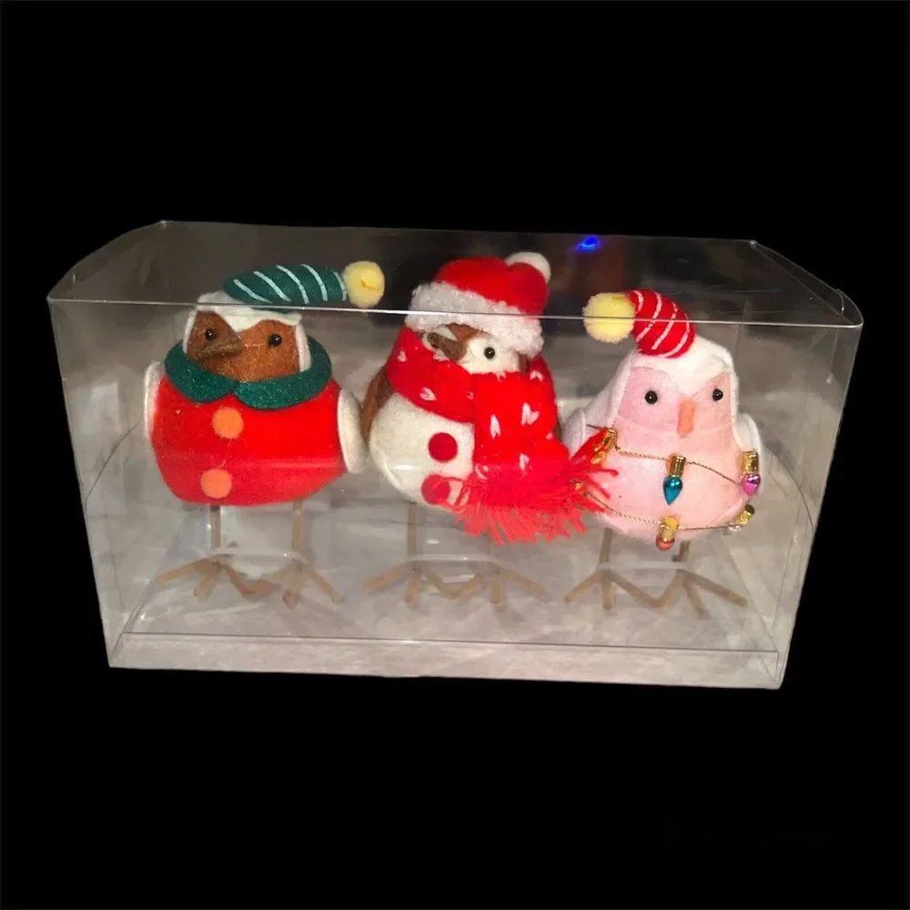Target Wondershop Featherly Friends Set Of 3 Collectible Christmas Mini Birds